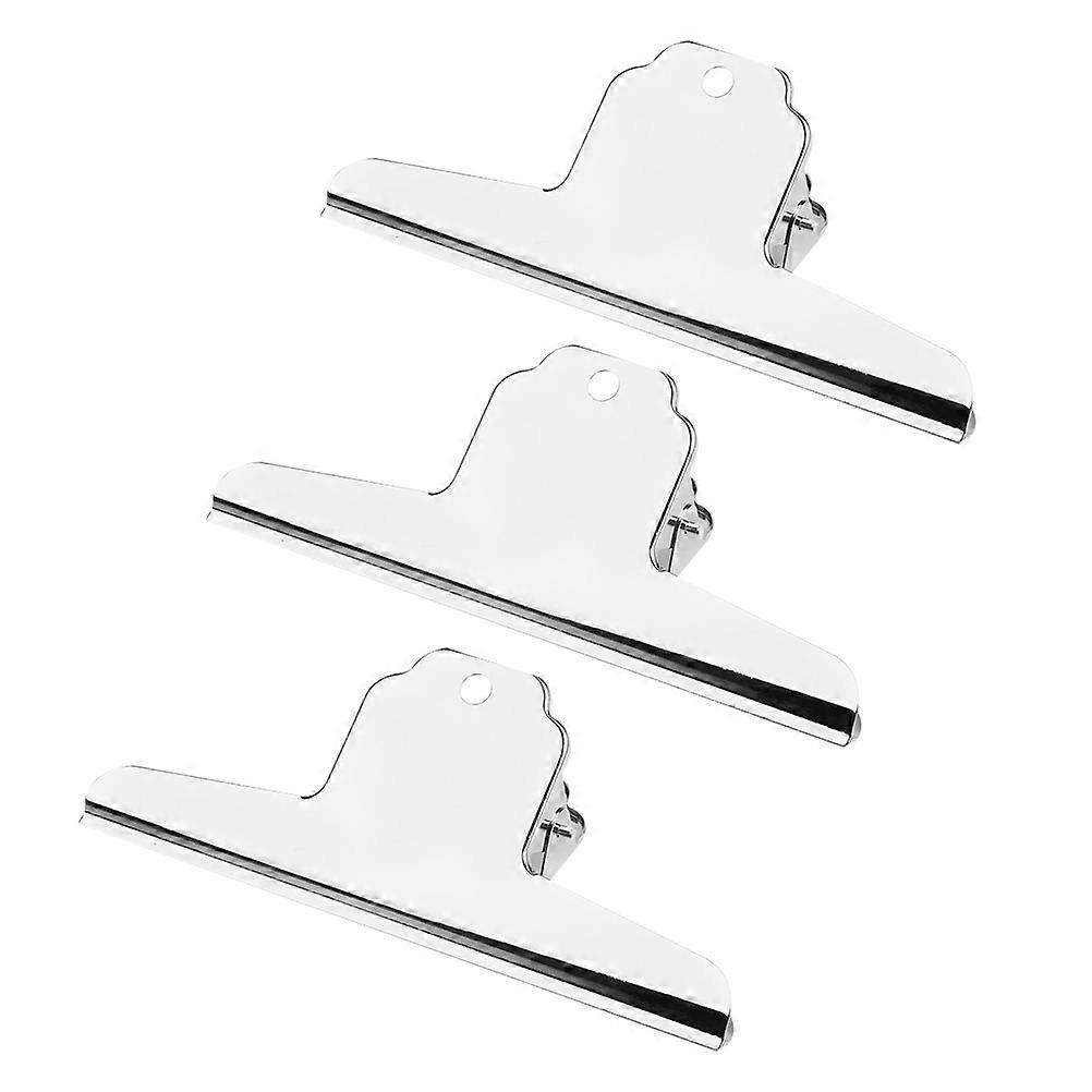 Mini Binder Clips 4Pcs Mountain-Shaped Stainless Steel For Organizing Newspapers And Periodicals In Home Office 18x7.4x3cm