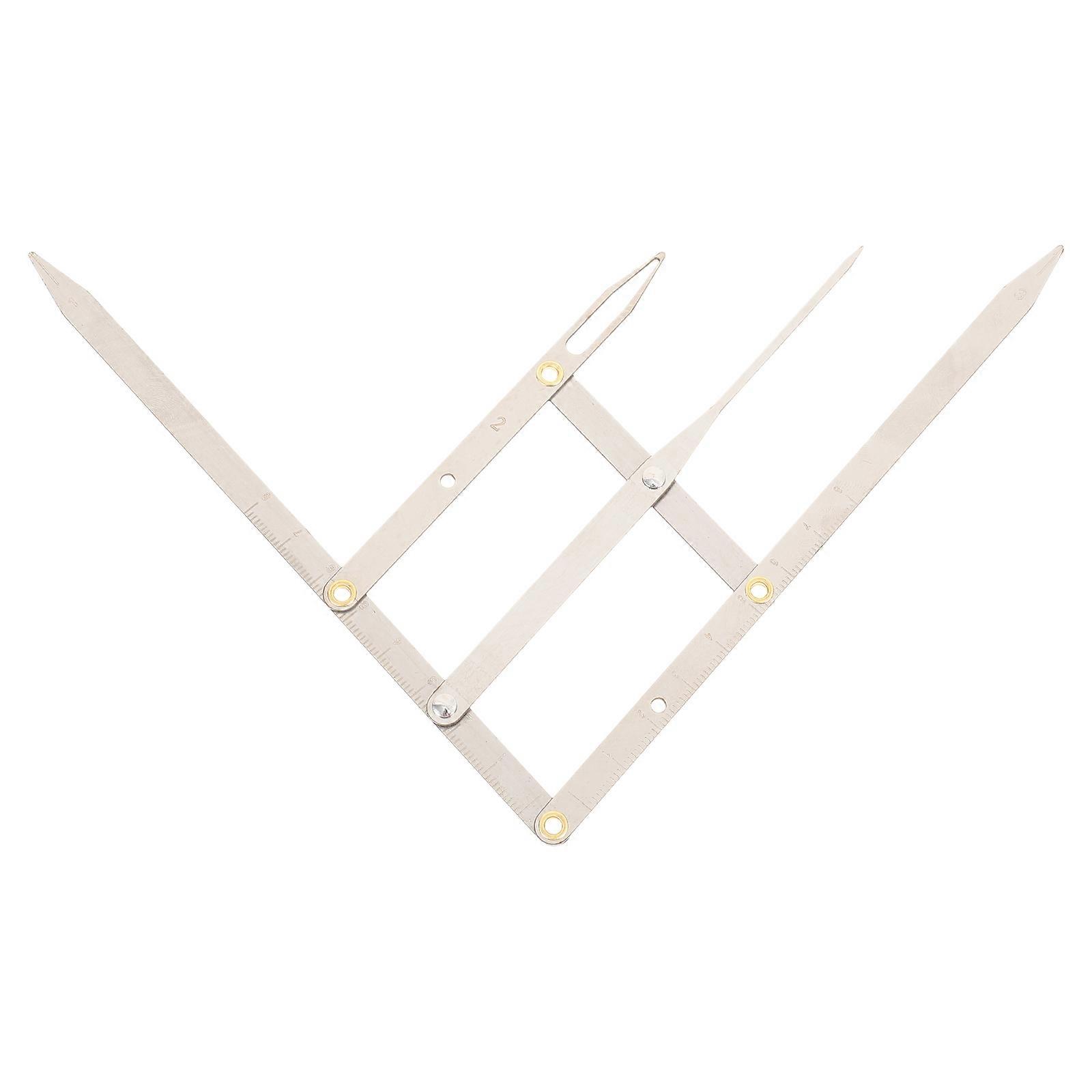 Stainless Steel Eyebrow Ruler for Measuring with Golden Ratio Adjustable Size Silver