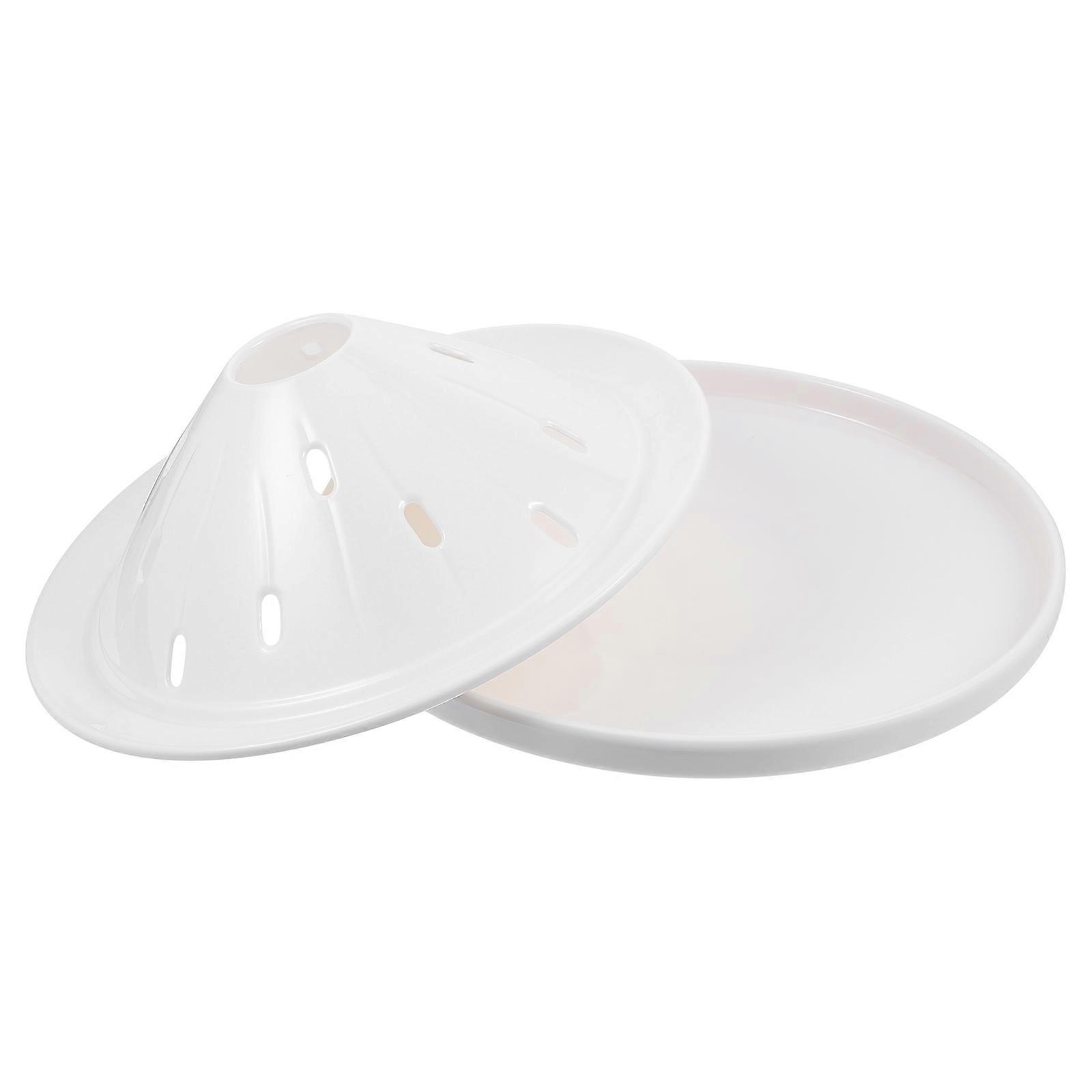 Creative Serving Tray 1PC White Food Plate Round Shape Perfect For Kitchen Use 29X29X11.5CM Practical Serving Option