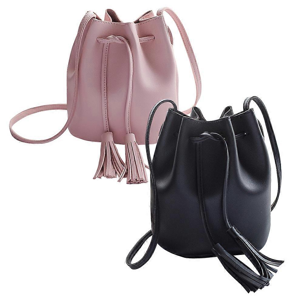 Stylish Sling Bucket Bag with Tassel, Multi Purpose Handbag for Daily Use, Travel and School