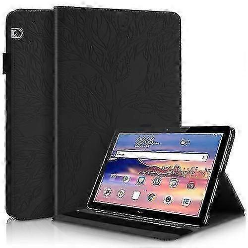 compatível com Huawei Mediapad T5 10,1 polegadas Life Tree Series Horizontal Flip Leather Case com Hold