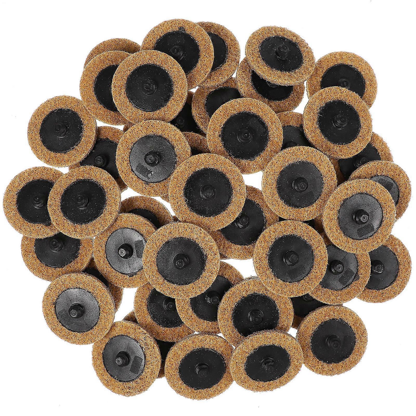 Grinding Discs 50 Pcs Paint Stripping Metal Stone Wood Applications Brown Nylon And Emery