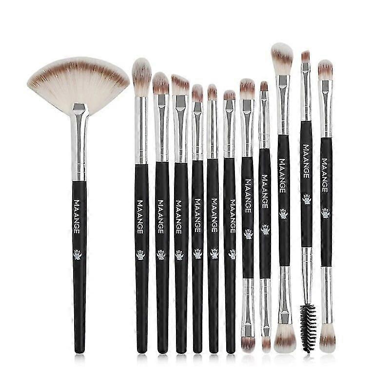 12pcs Makeup Brushes Set Professional Eyebrow Shadow Highlight Brush Dual Head Easy to Use Eye Makeup Tool Set TSLM1~15528