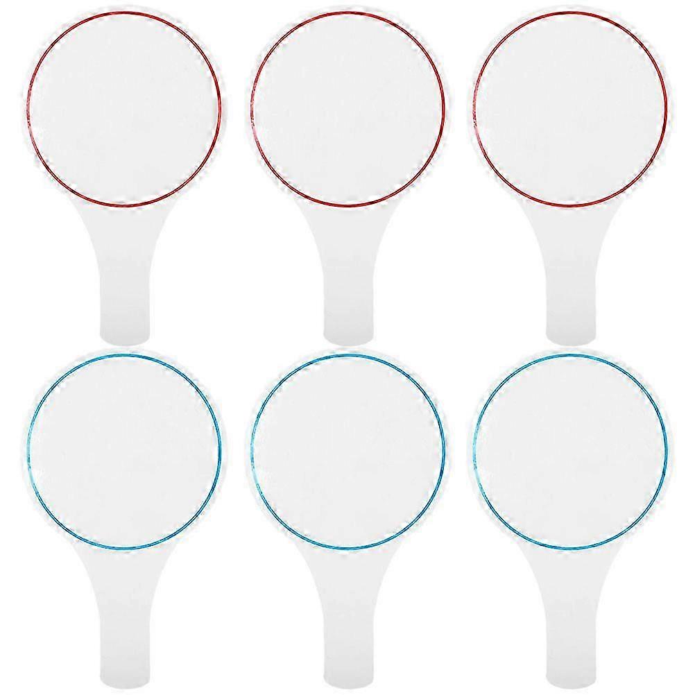 6Pcs Blank Scoreboards Handheld Dry Erase Answer Paddles Single Side Writable