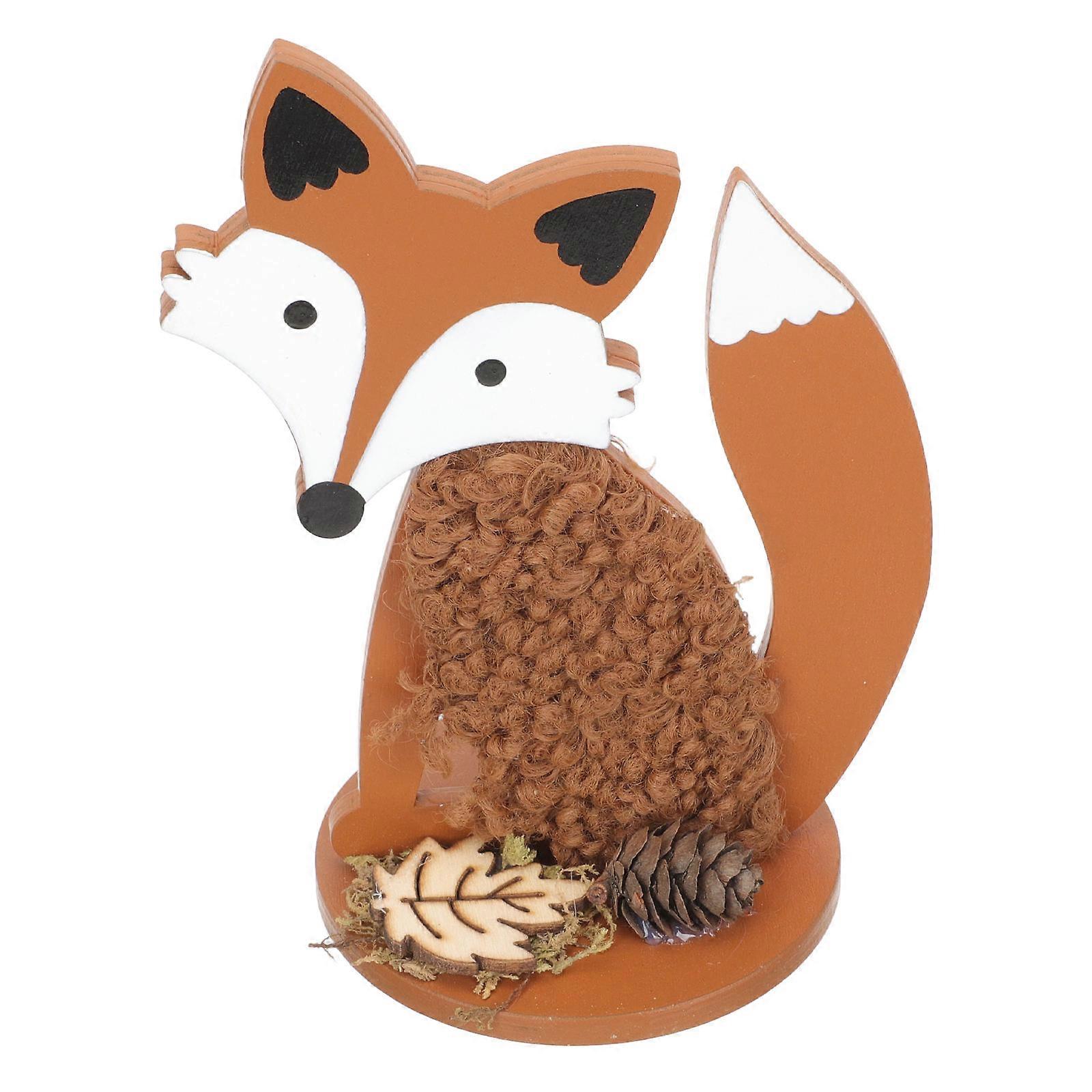 Miniature Animal Decor Harvest Festival Plush Ornament For Home Atmosphere Creation Simple Design 2Pcs