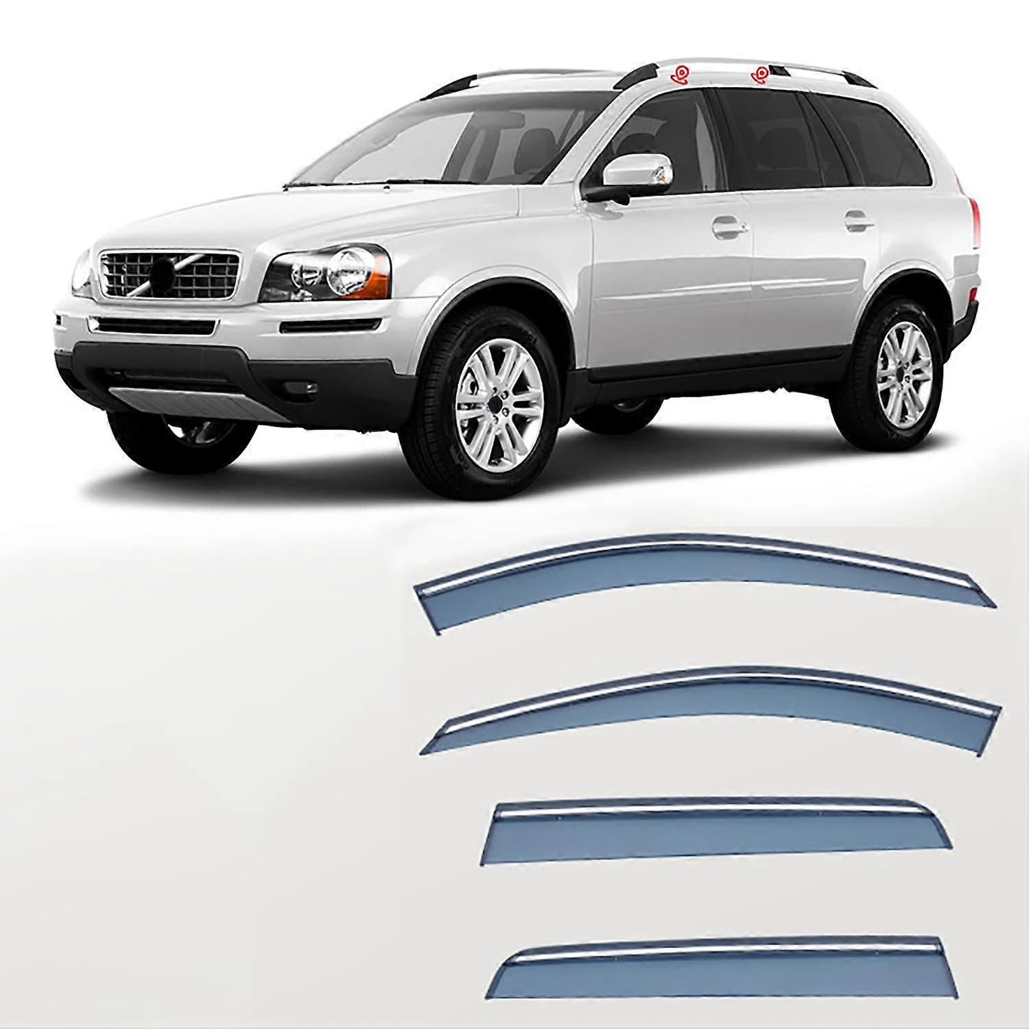 4-Piece Wind Deflector Set for Volvo XC90 Mk1 2002-2014, Side Window Vent Visors, Rain Guards, Durable Material