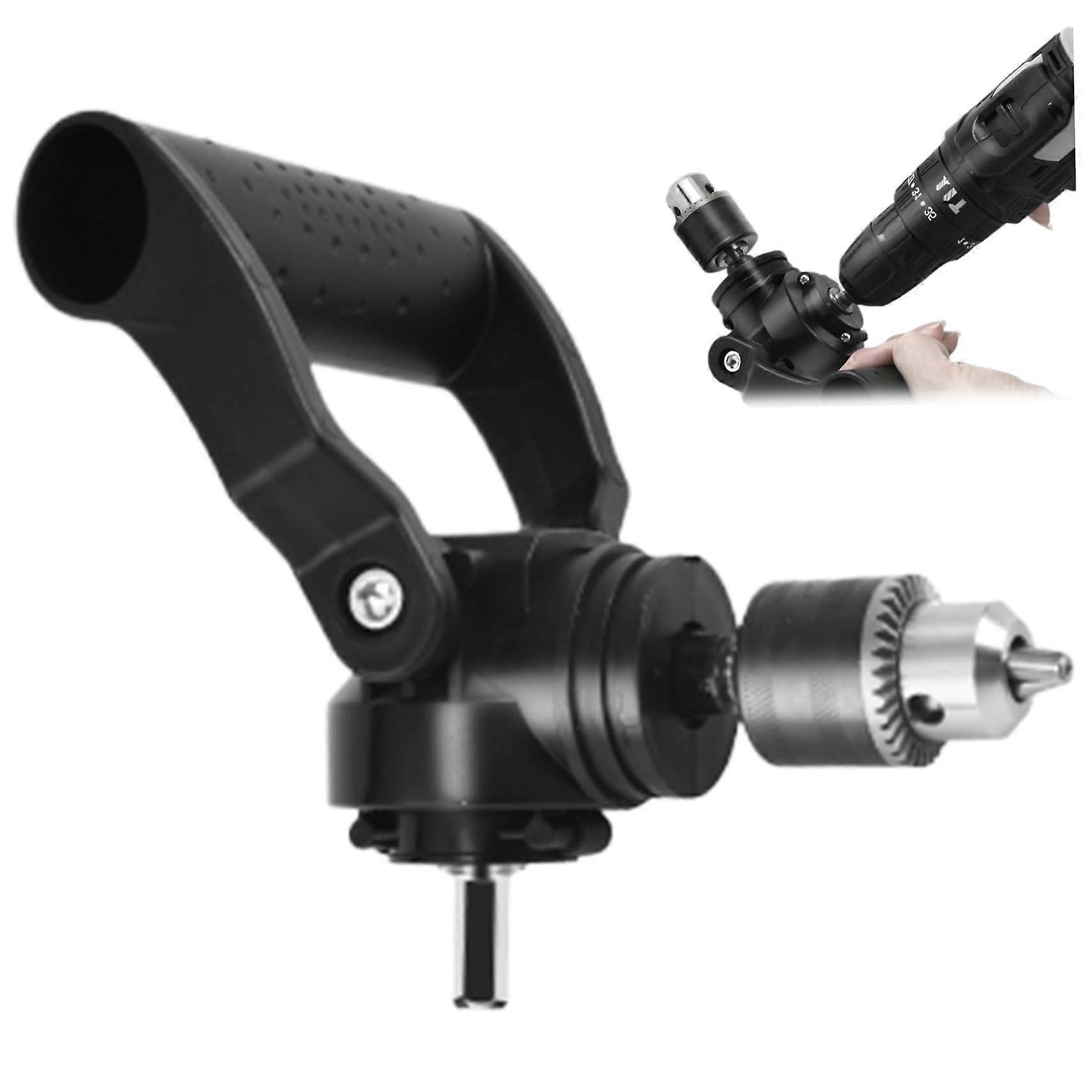 Rightangle drilling adapter with auxiliary handle and hex shaft