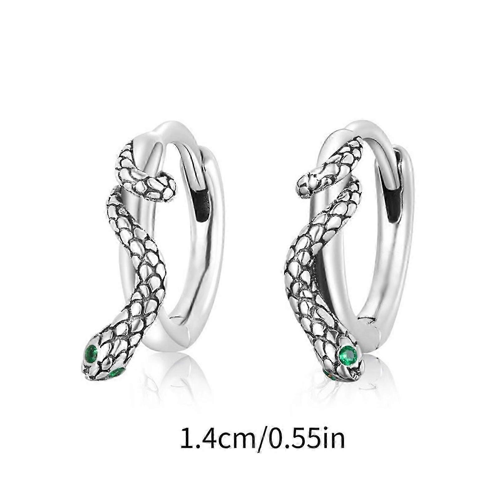 Snake Earrings For Women - Gothic Punk Dangle Studs, Hypoallergenic Animal Jewelry - View #4