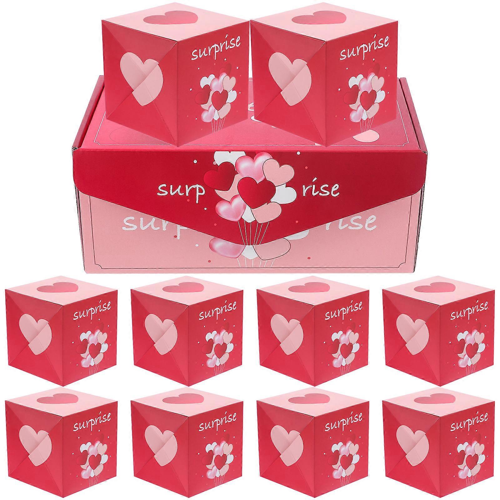 Valentines Day Cardboard Box Small Bouncing Box for Gift Packaging Lovers Assorted Color 1Set