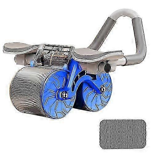 Fitness Abs Trainer Roller Wheel - Saker Automatic Rebound Abdominal Wheel with Elbow Support - Includes Knee Mat
