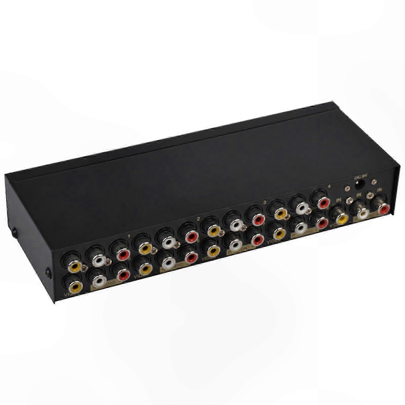 8-Port RCA AV Video Splitter Distributor for HDTV