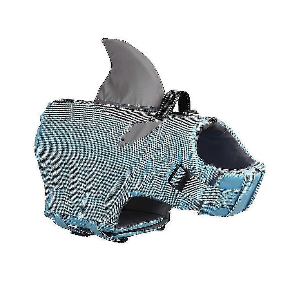 New for Medium to Large Breeds: Adjustable Dog Life Jacket with Handle for Swimming & Surfing Safety - Shark Design for Fun in the Water