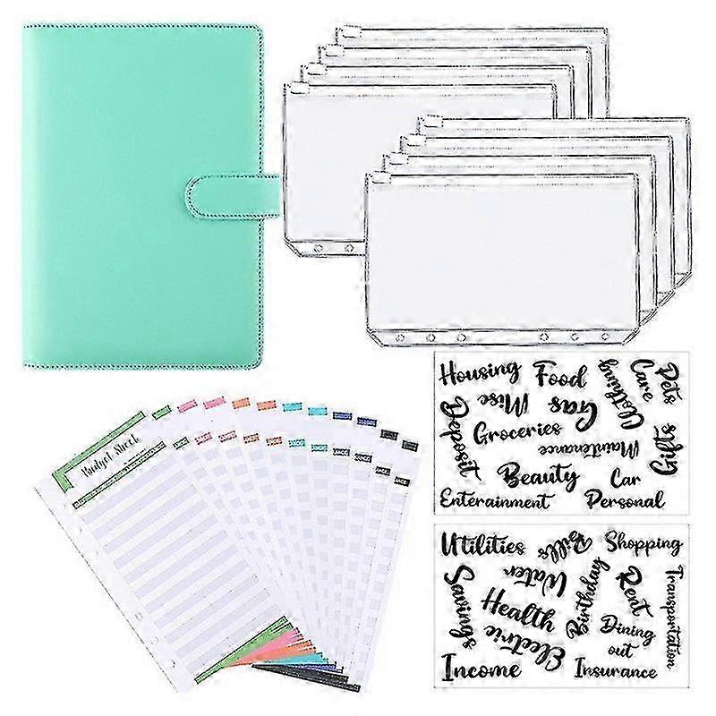 A6 Binder Budget Planner Notebook Covers Folder Size 6 Hole Pockets...