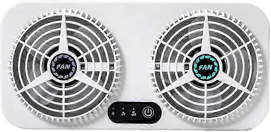 Adjustable speed fan for car window with deodorization function