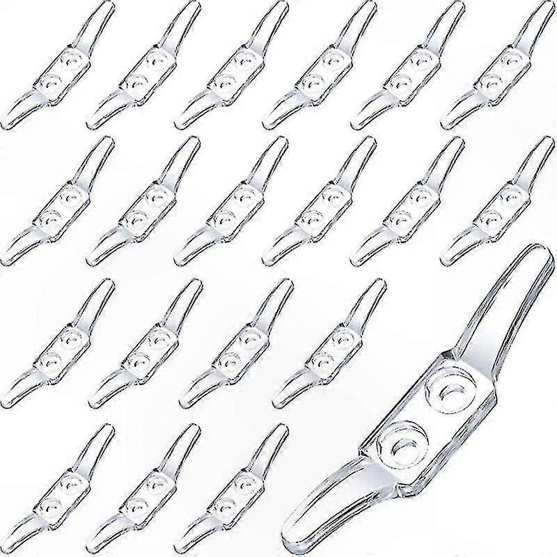 20 Pack Transparent Cord Cleats for Blinds and Curtains - Hooks and Winders for Rope Management