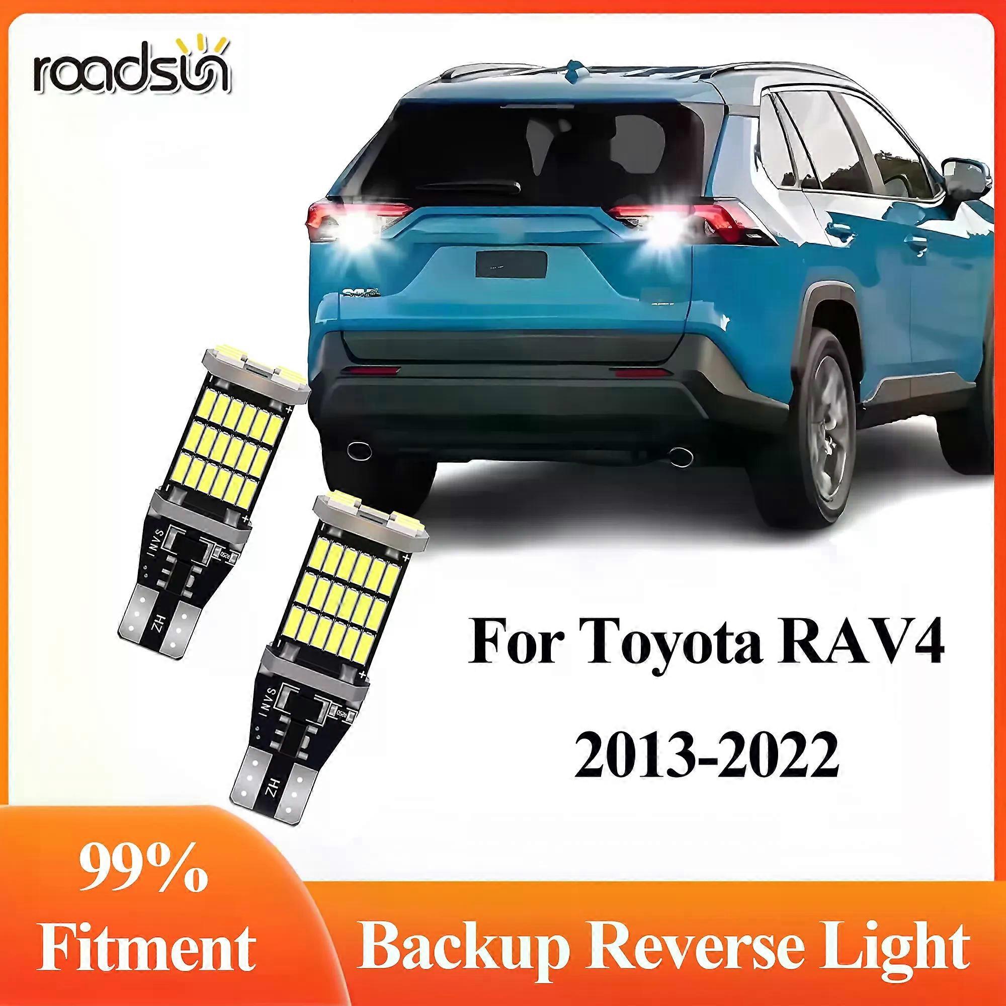 2PCS Upgraded LED White Reverse Lamps Backup Lights 6000K For Toyota RAV4 RAV 4 2013-2022 2014 2015 2016 2017 2018 2019 2020