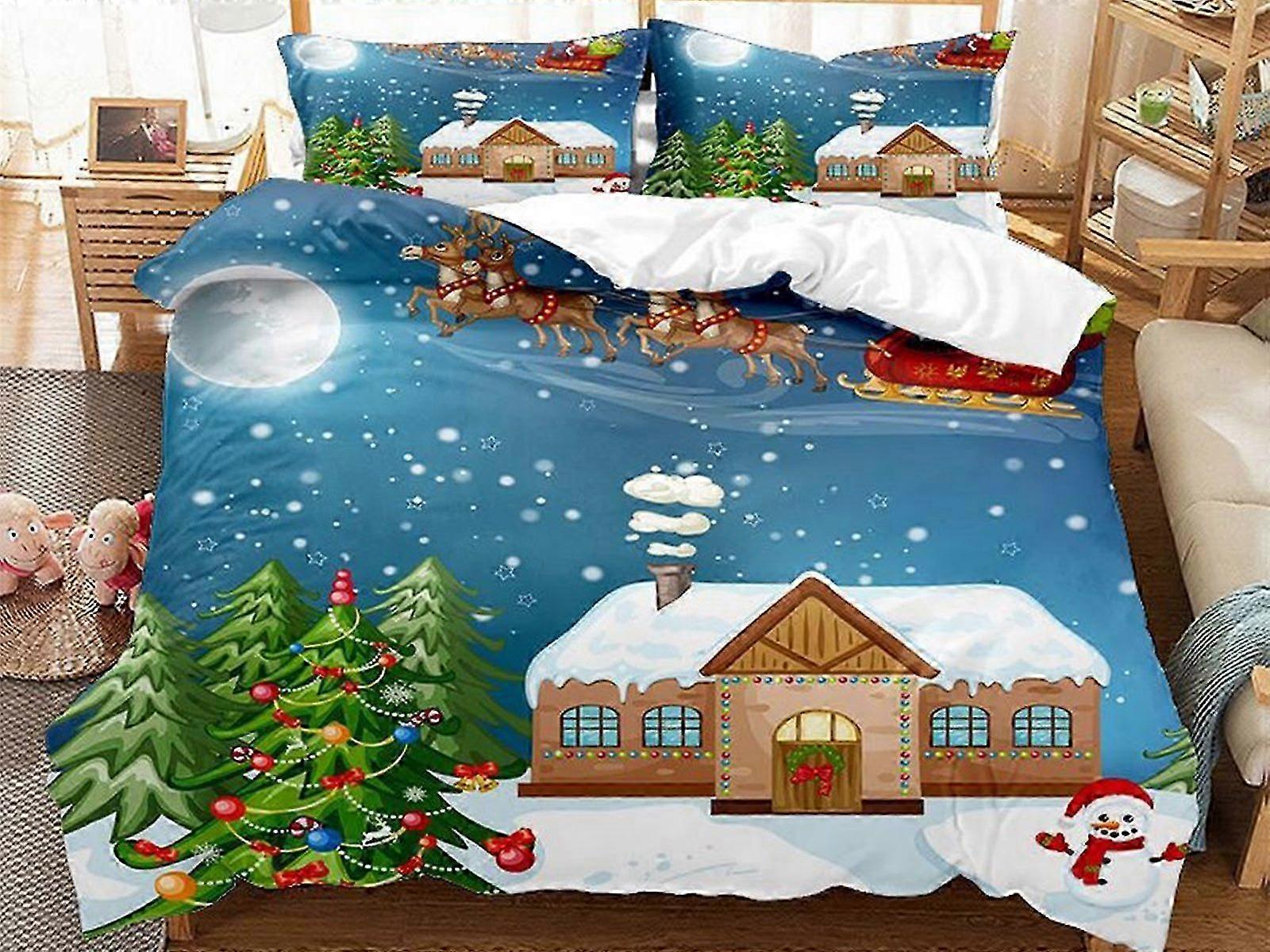 Christmas Double Size Quilt Cover Bedding Set Style 3