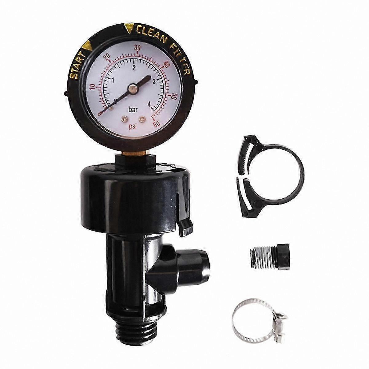 Air Relief Valve for Pools with Built-In Pressure Gauge