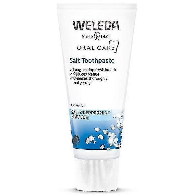 Weleda ソルト歯磨き粉 75ml チューブ、清潔な歯と敏感な歯茎に