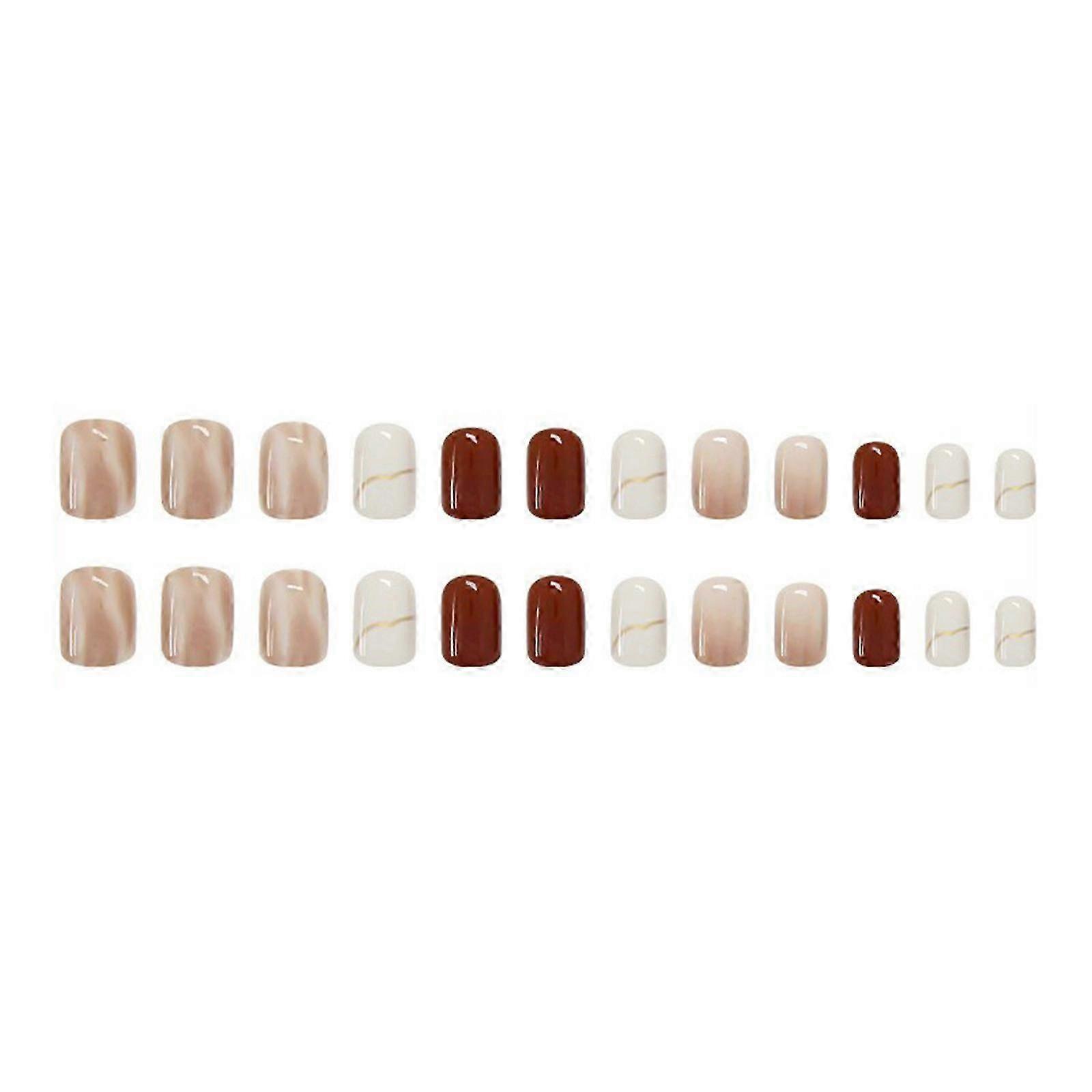 Short And Medium Press On Nails 24 Tablets Of Fake Nails With PatternMake You Stand Out From The Crowd Adhesive Nail Art Set For Women Nail Art Glue 1