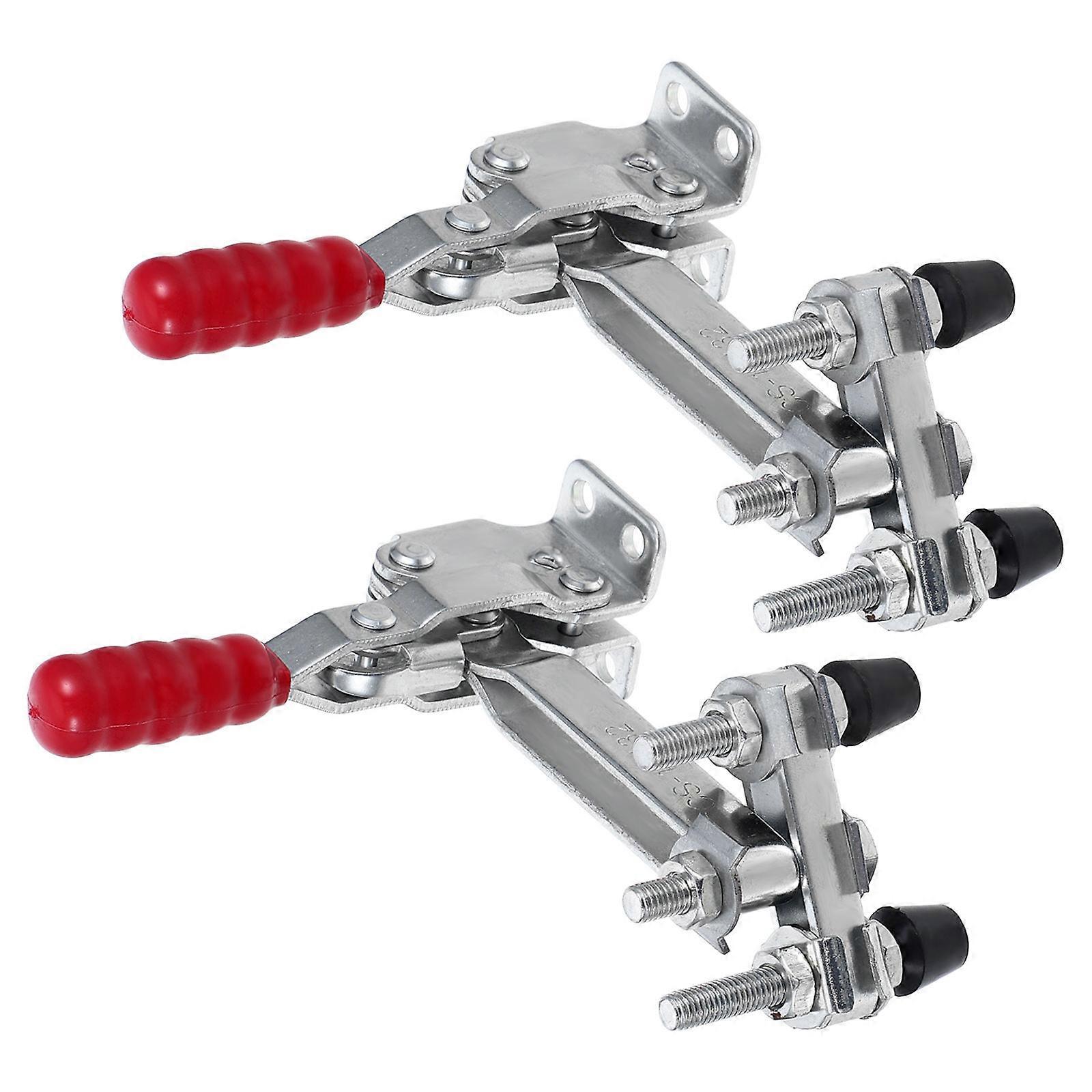 Hand Operated Locking Clamp Tools Vertical Toggle Clamp Welding Clamps Red 94X56X28In Dualhead Clamping 2Pcs