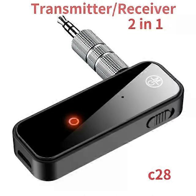 Bluetooth 5.0 Transmitter Receiver 2 in1 Jack Wireless Adapter 3.5mm Audio AUX Adapter Suitable for Car Audio Music Aux Handsfree Headset