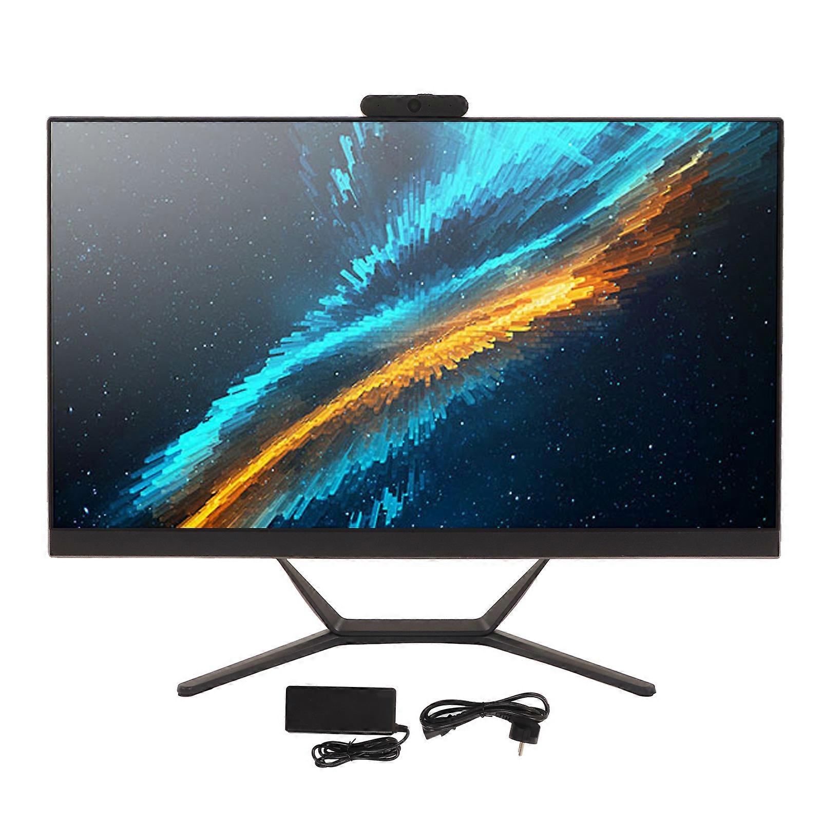 23.8 Inch All-in-One Desktop Black FHD 1920x1080 J4125 CPU Windows 10 with Camera