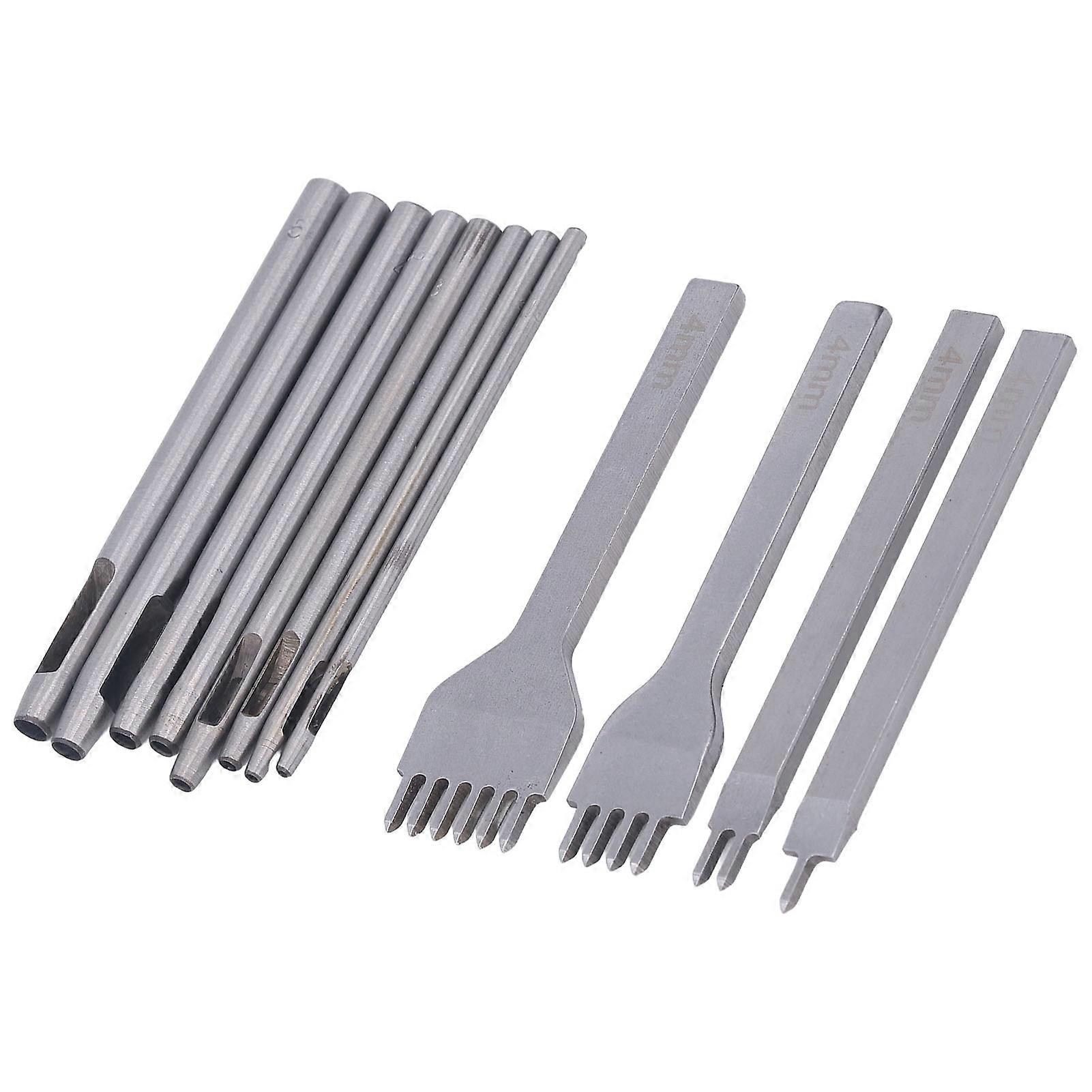 Leather Stitching Punch Set 6 Prong Round Hole Manual Tool