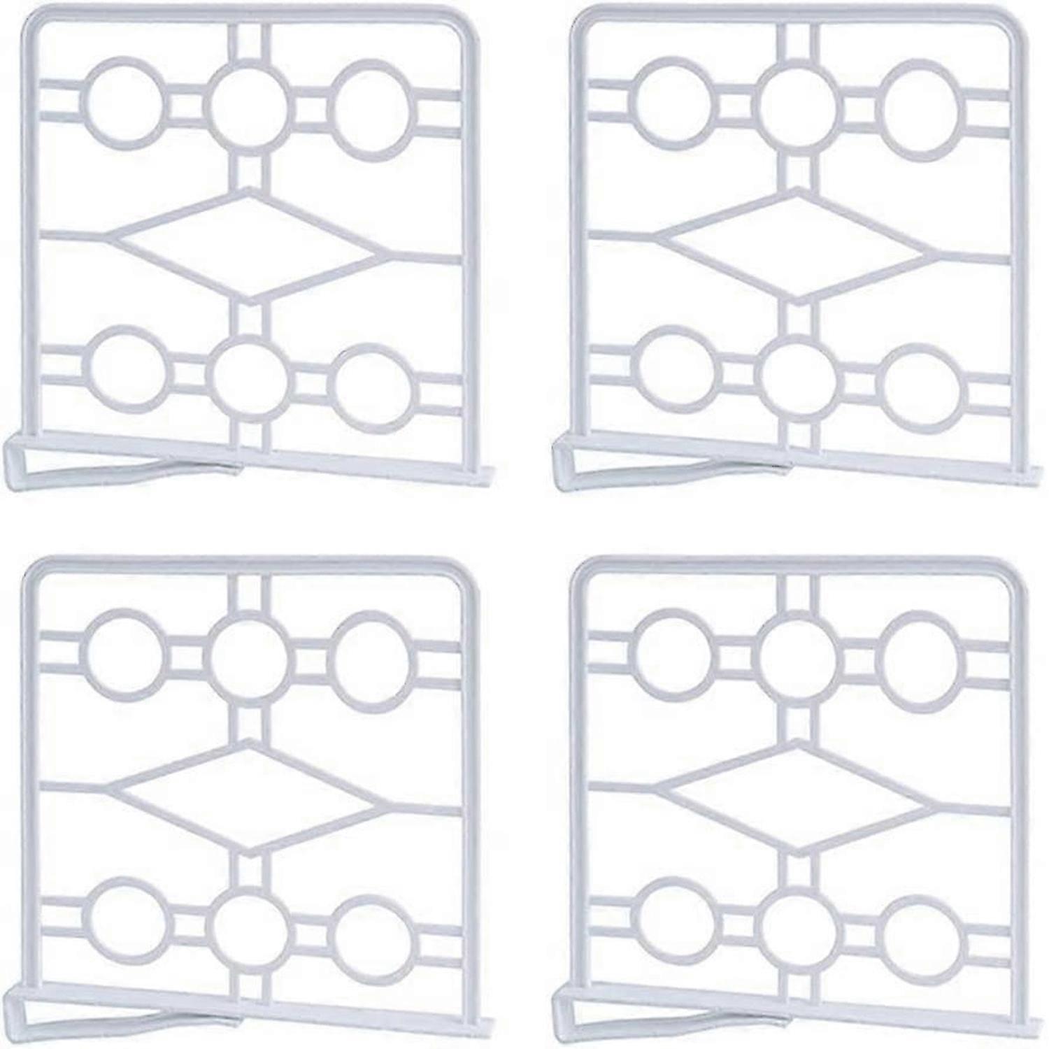 4 Pieces Closet Shelf Dividers, Plastic Shelf Divider Separator, Practical Shelf Dividers, Wardrobe Partition Board(White)