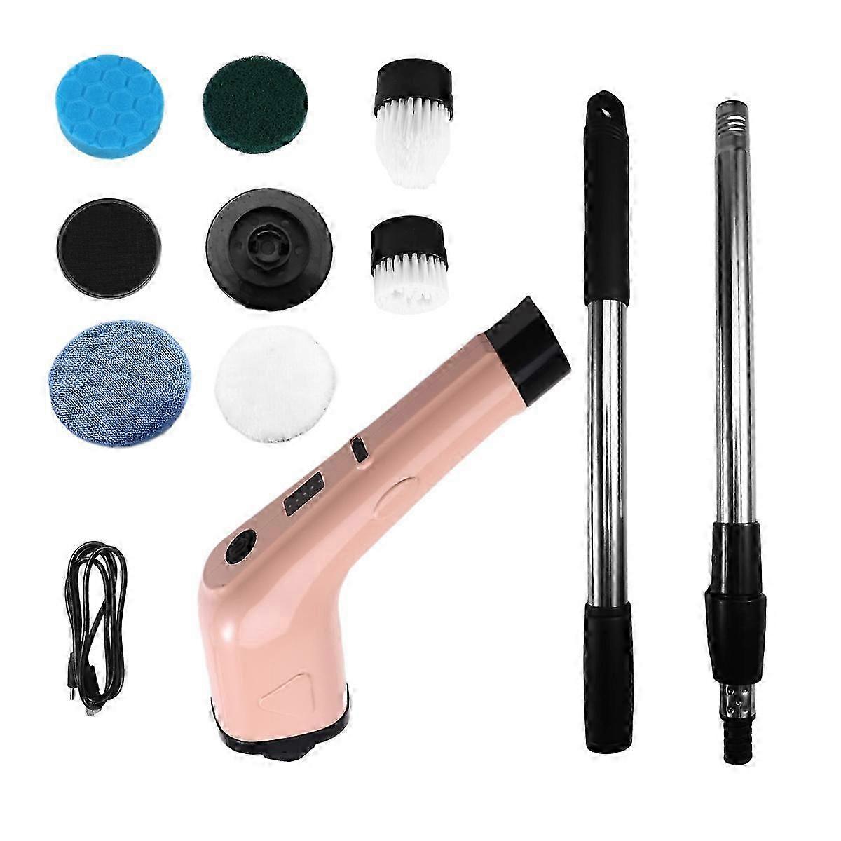 Electric Cordless Scrub Brush with Adjustable Extension Handle & Powerful Cleaning Performance Repl