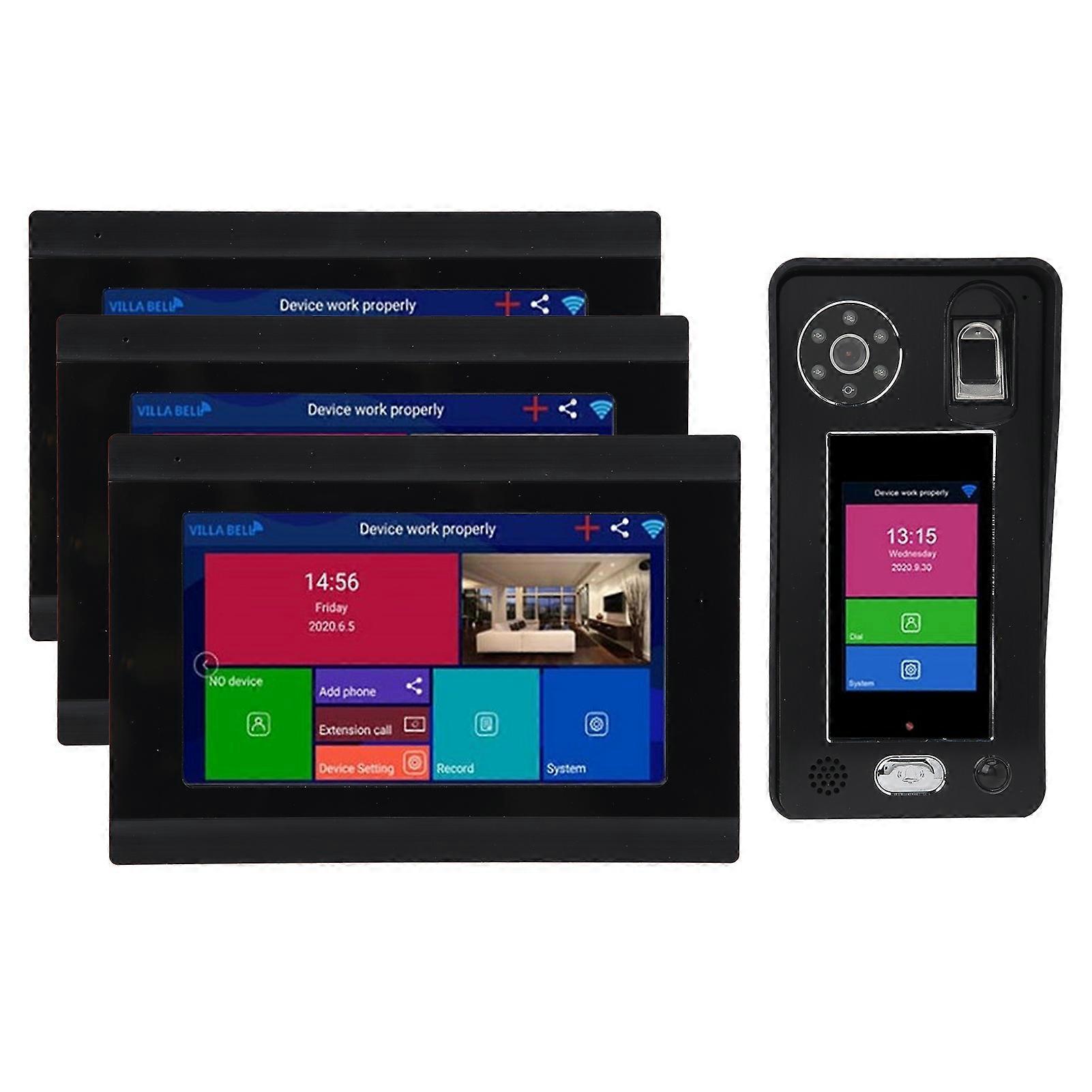 7in LCD Wireless Video Doorbell Intercom Night Vision 16GB