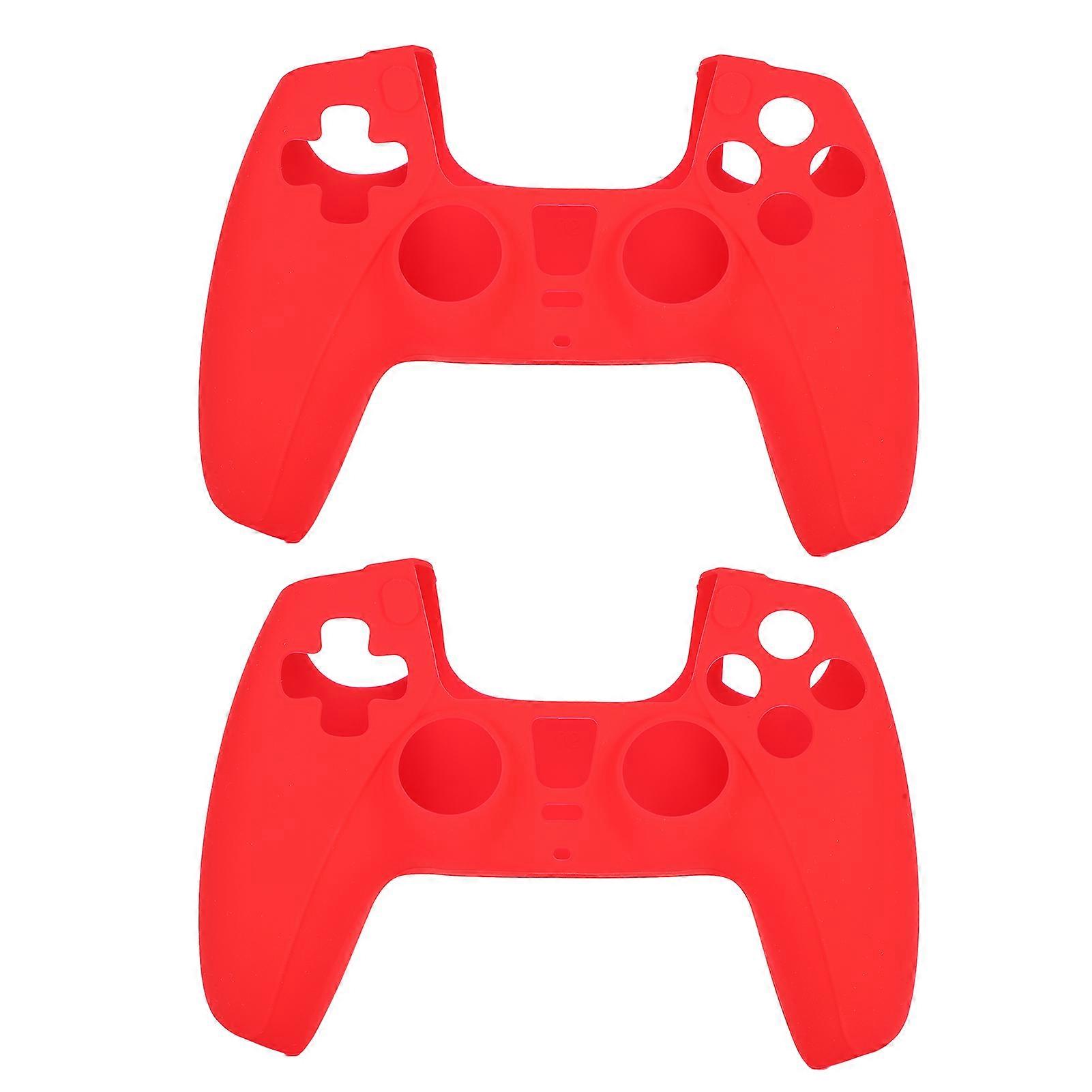 DOBE Red Silicone Grip for PS5 - Durable, Ergonomic Protection for Your Gamepad