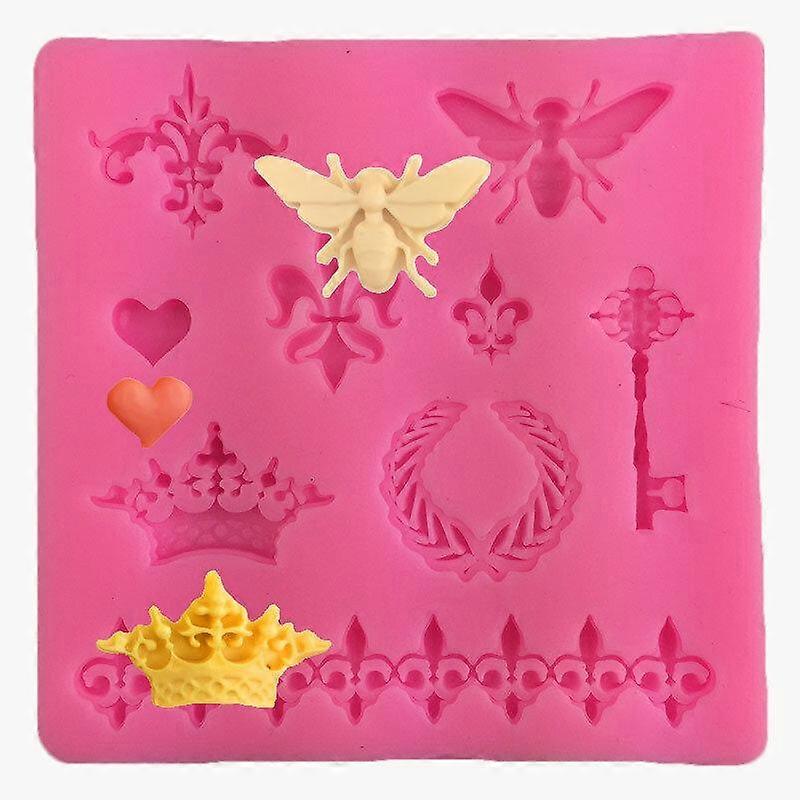 Bee Shape Drop Glue Mold - Crown-shaped Cake Decorates The Mold - 2pcs