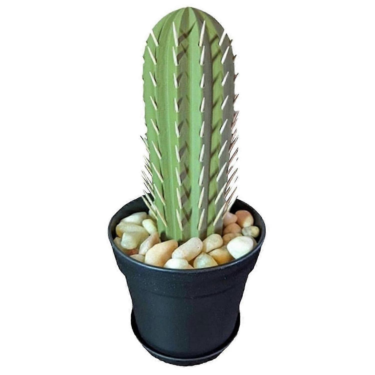 Cactus Toothpick Holder 3D Printed Cactus Toothpick Dispenser,A