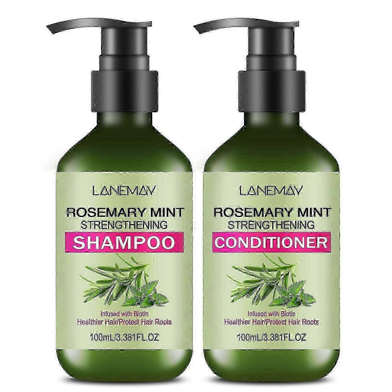 ExquisiteRosemary Hair Growth Shampoo and Conditioner for Hair Thickening & Regrowth,Rosemary Mint Strengthening Shampoo Scalp Cleanse & Sooth Itchy
