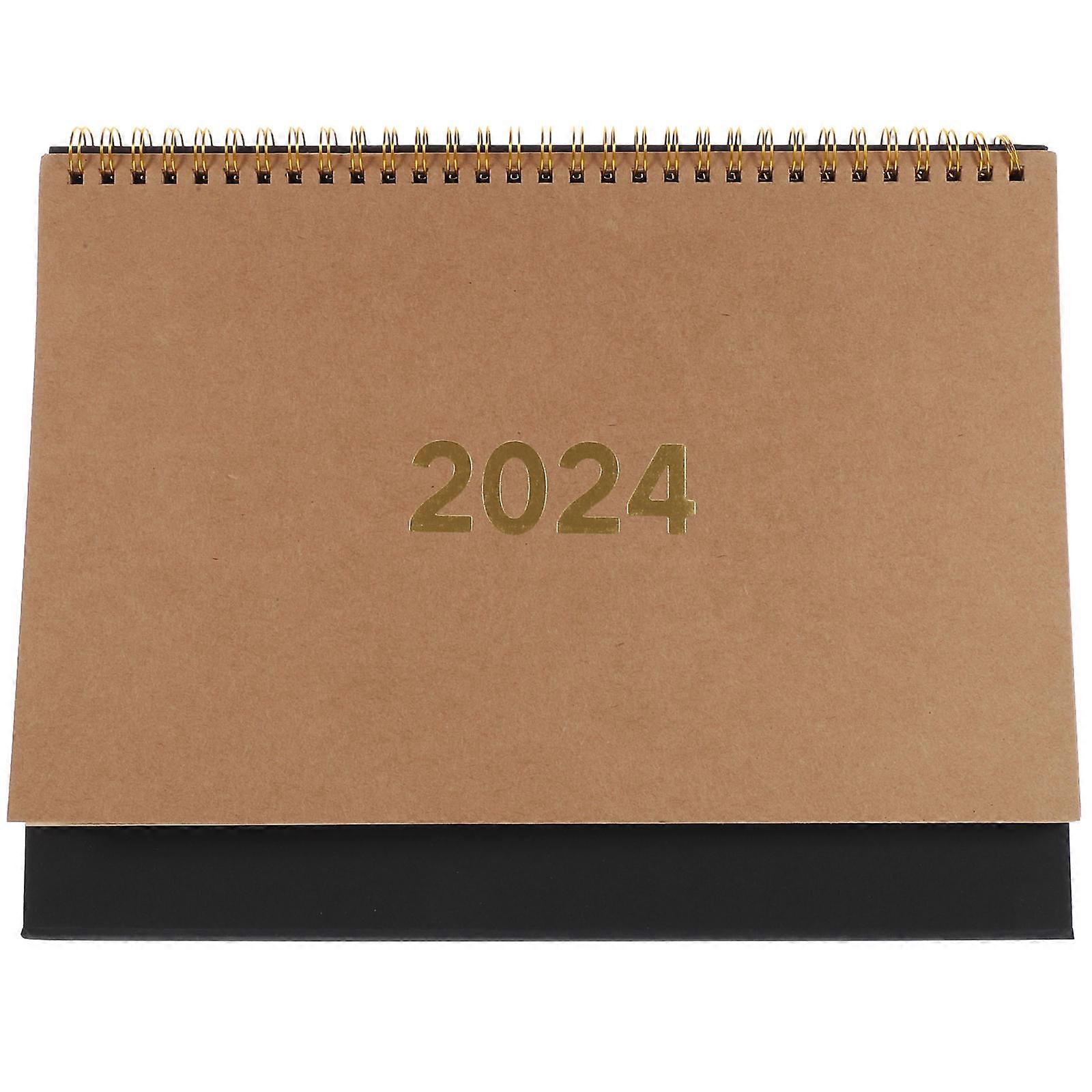 Office Month Calendar Desktop Calendar for Home Use 2Pcs Paper Material
