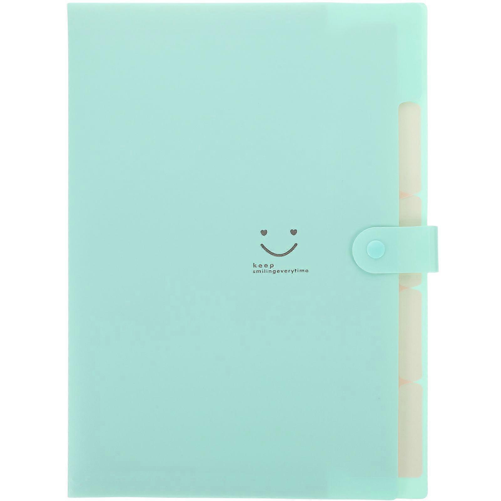 Expanding File Folder A4 File Folder Organizer Five-Pocket Folder File Folder for School Office
