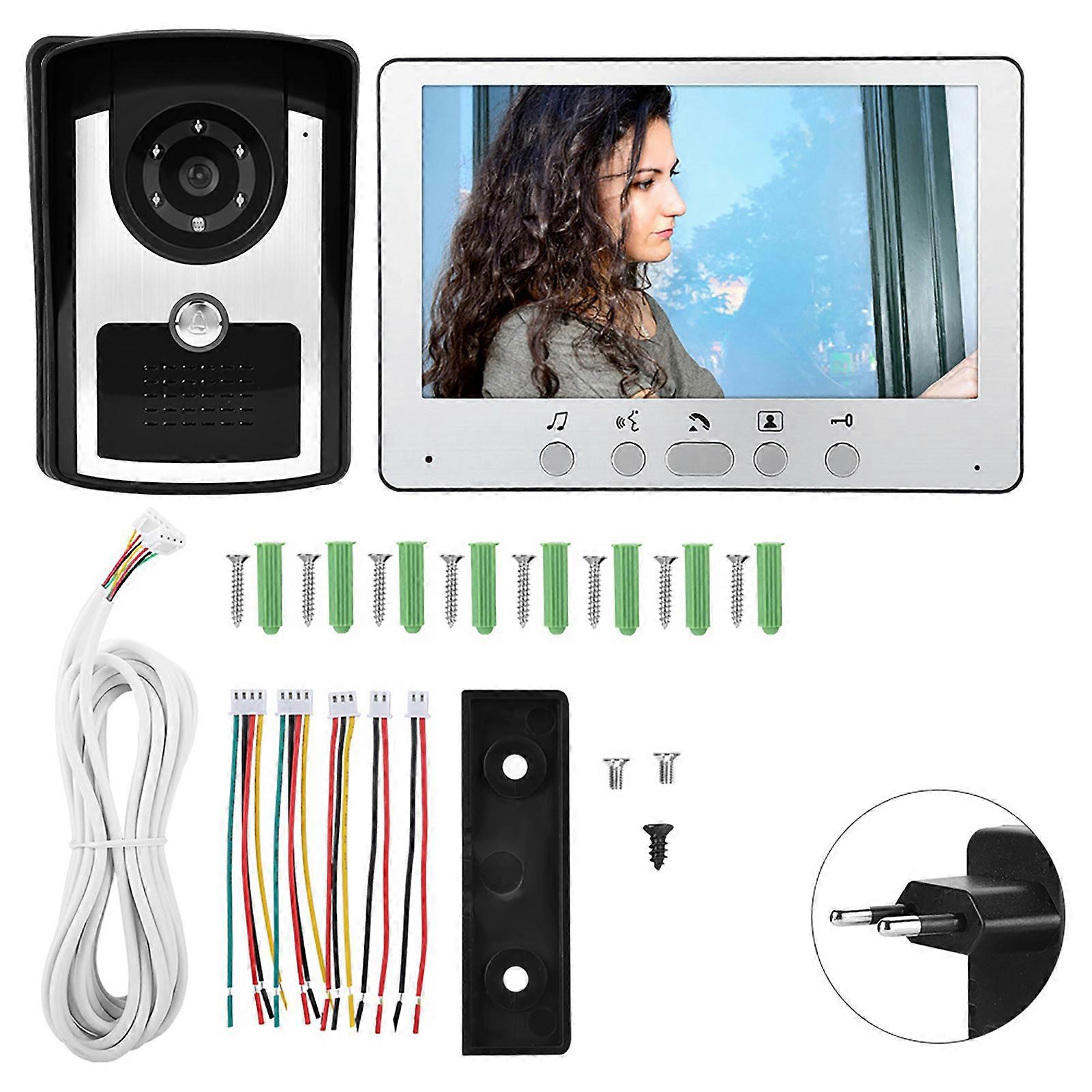 Sonnette vidéo filaire TFT 7 pouces, interphone vidéo, sécurité à domicile -