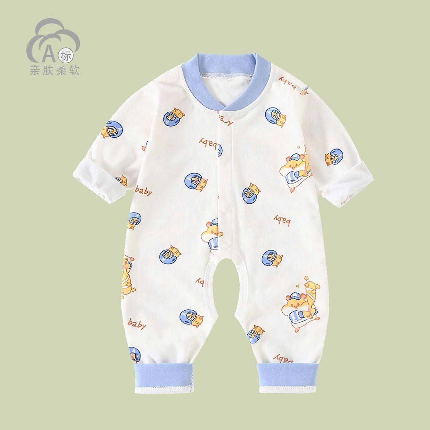 Baby Jumpsuit Open Four-Style Class A Cotton Long-Sleeved Romper Baby's Romper Spring And Autumn Romper