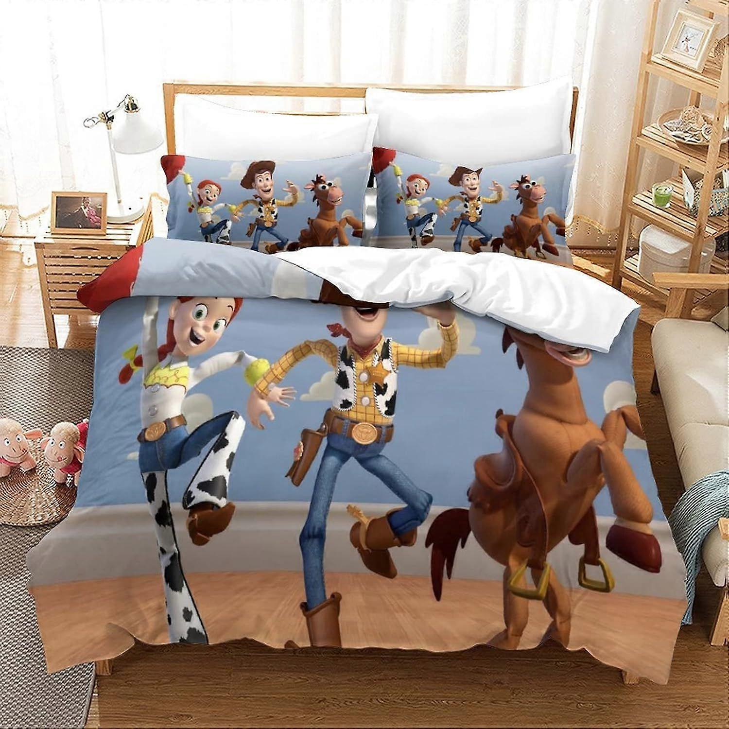 PIN639 Duvet Cover Toy Story 3D Printed Comforter Cover Cartoon Anime Movies for Boys Girls Kids Bedroom Child Bedding Quilt Decor Double200x200cm