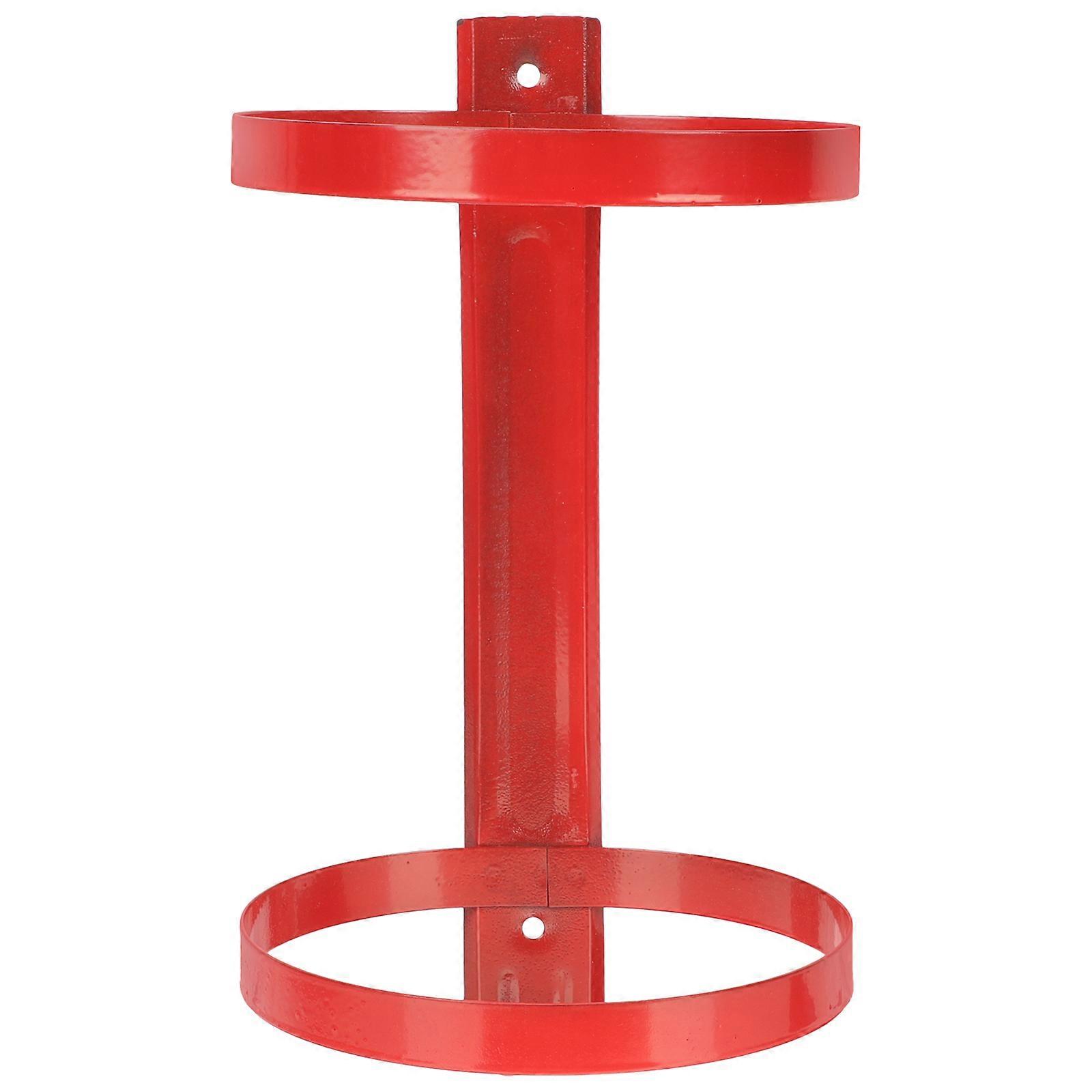 Fire Extinguisher Wall Rack for Hanging Use in Red Stainless Steel Finish