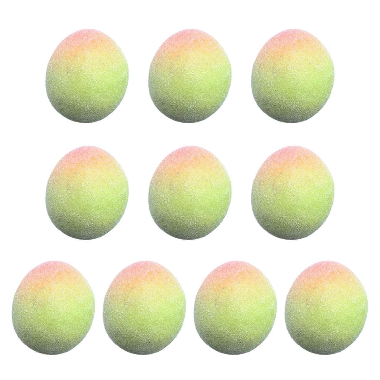 Pack of 10 Realistic Foams Green Plum Model Artificial Fruits for Home Decoration and Party Table Display Safe for Kids  Red
