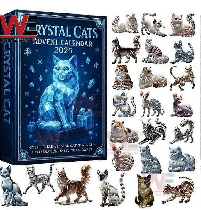 Crystal Cat Advent Holiday Blind Box Christmas Tree Decoration Acrylic Pendant