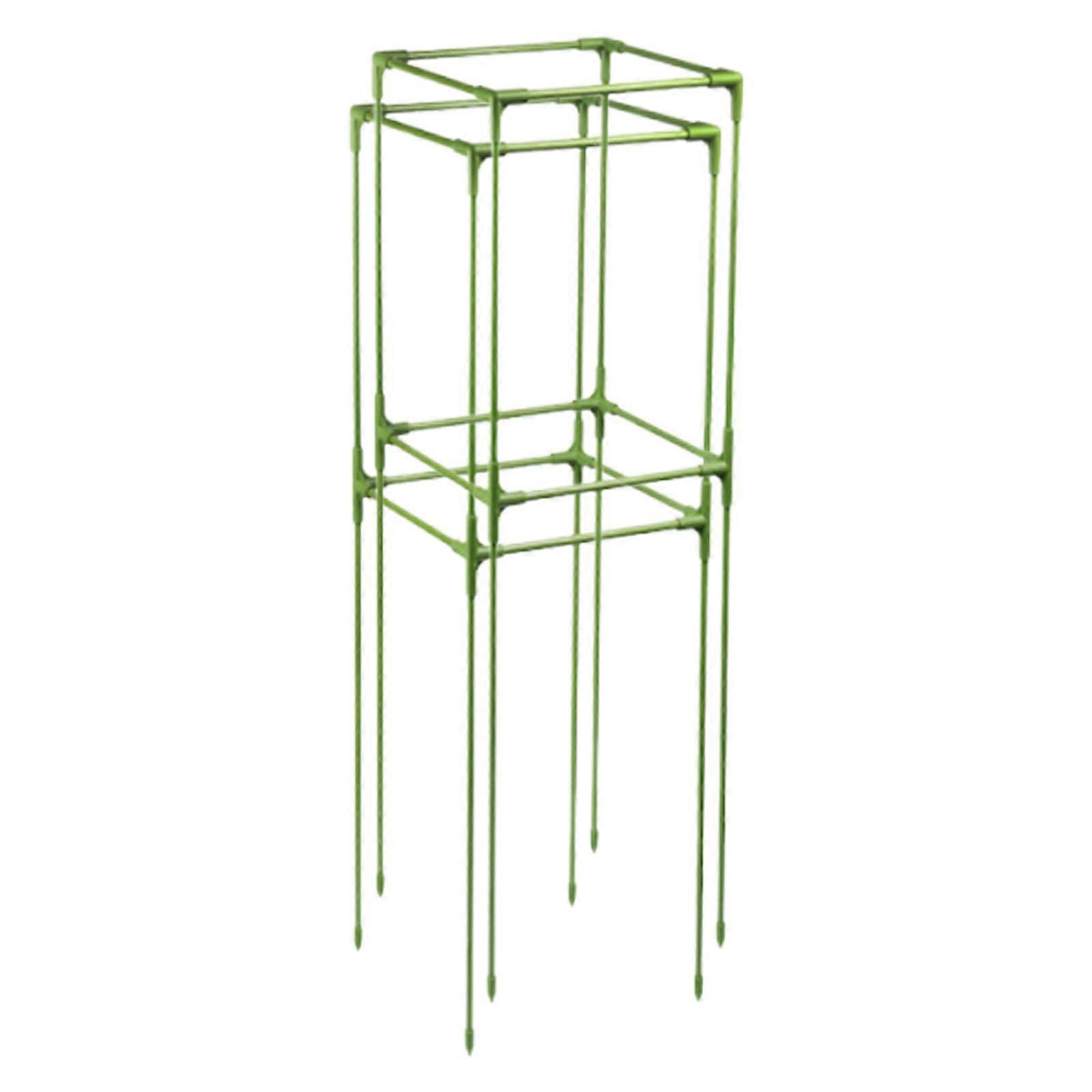 2 Pieces Square Tomato Tower Plant Support Cage with Interlocking Connector for