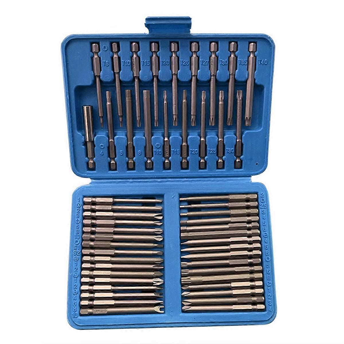 50Pcs Extra Long Reach Bit Set 75mm Security Screwdriver Bits