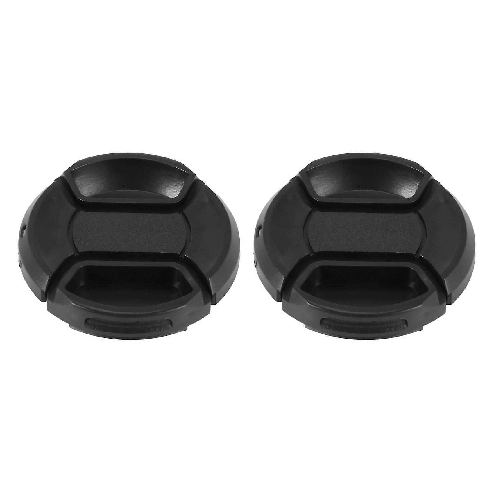 2X Univeral 49mm Center Pinch Front Lens Cap for DSLR Camera