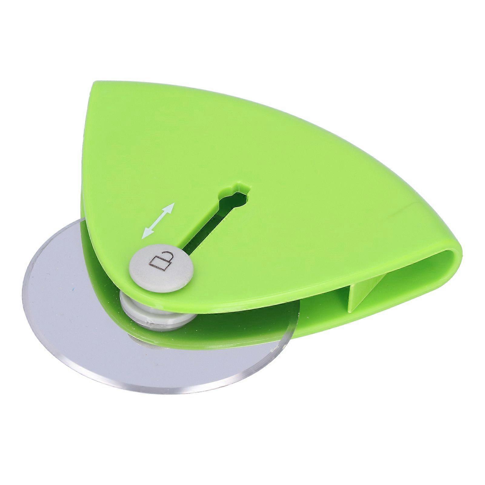 Round Retractable Pizza Cutter Food Grade Stainless Steel Pizza Wheel Baking Tool for Home Bakery