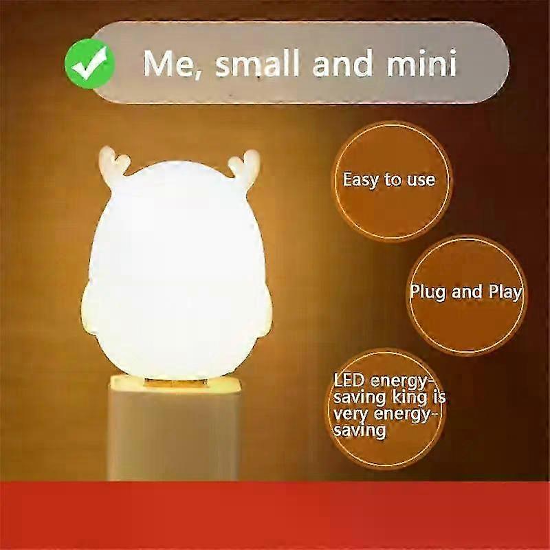 1pc Usb Plug Lamp Mini Night Light Gift Computer Mobile Power Charging Small Book Lamps Led Eye Protection Square Reading Light