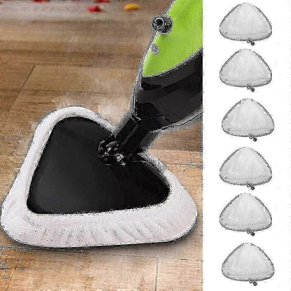 6pcs Reusable Microfiber H2o Steam Mop Replacement Pads Accessories Steam Mop Cleaning Rag