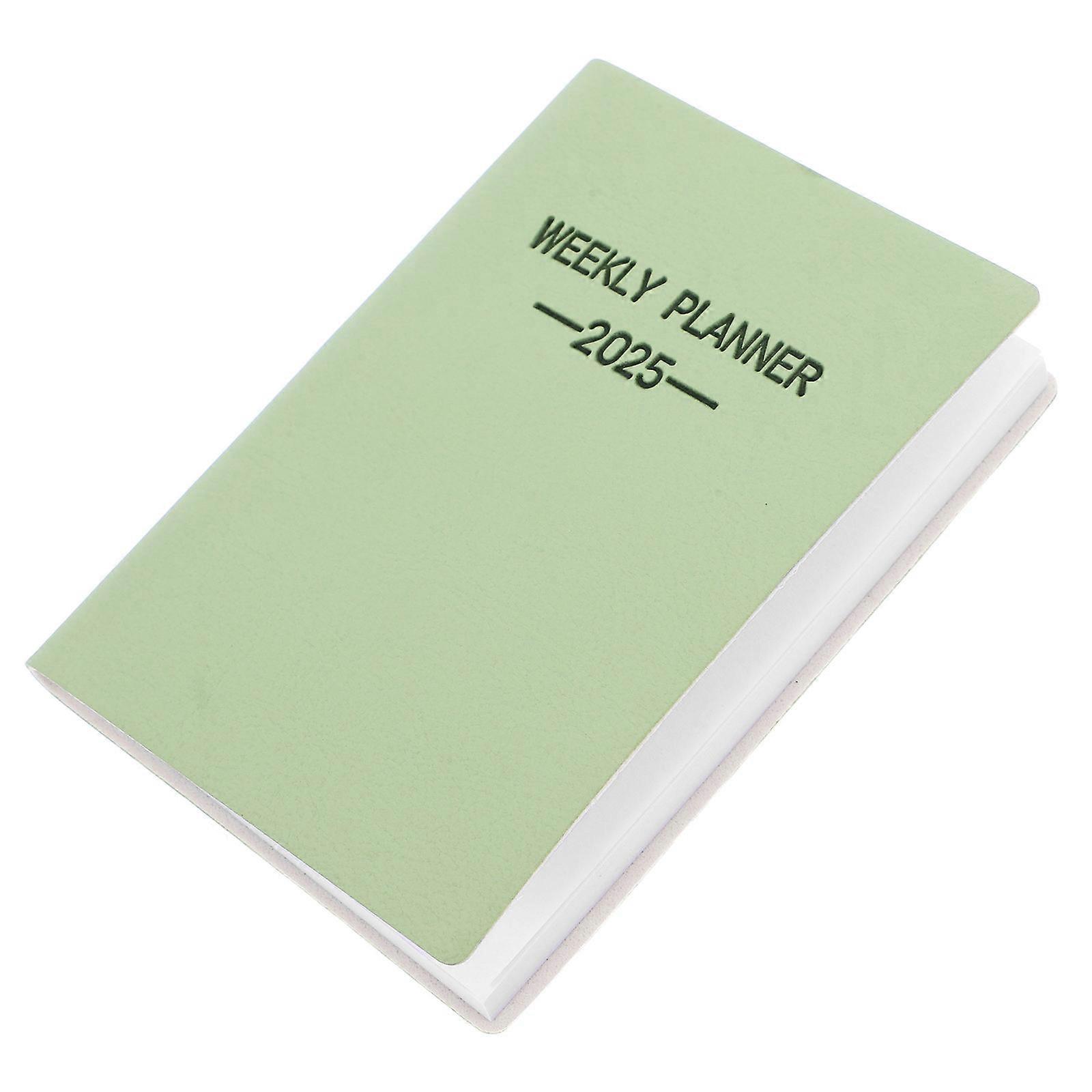 2025 Pocket Planner 3Pcs Set for Weekly Scheduling with PU Cover